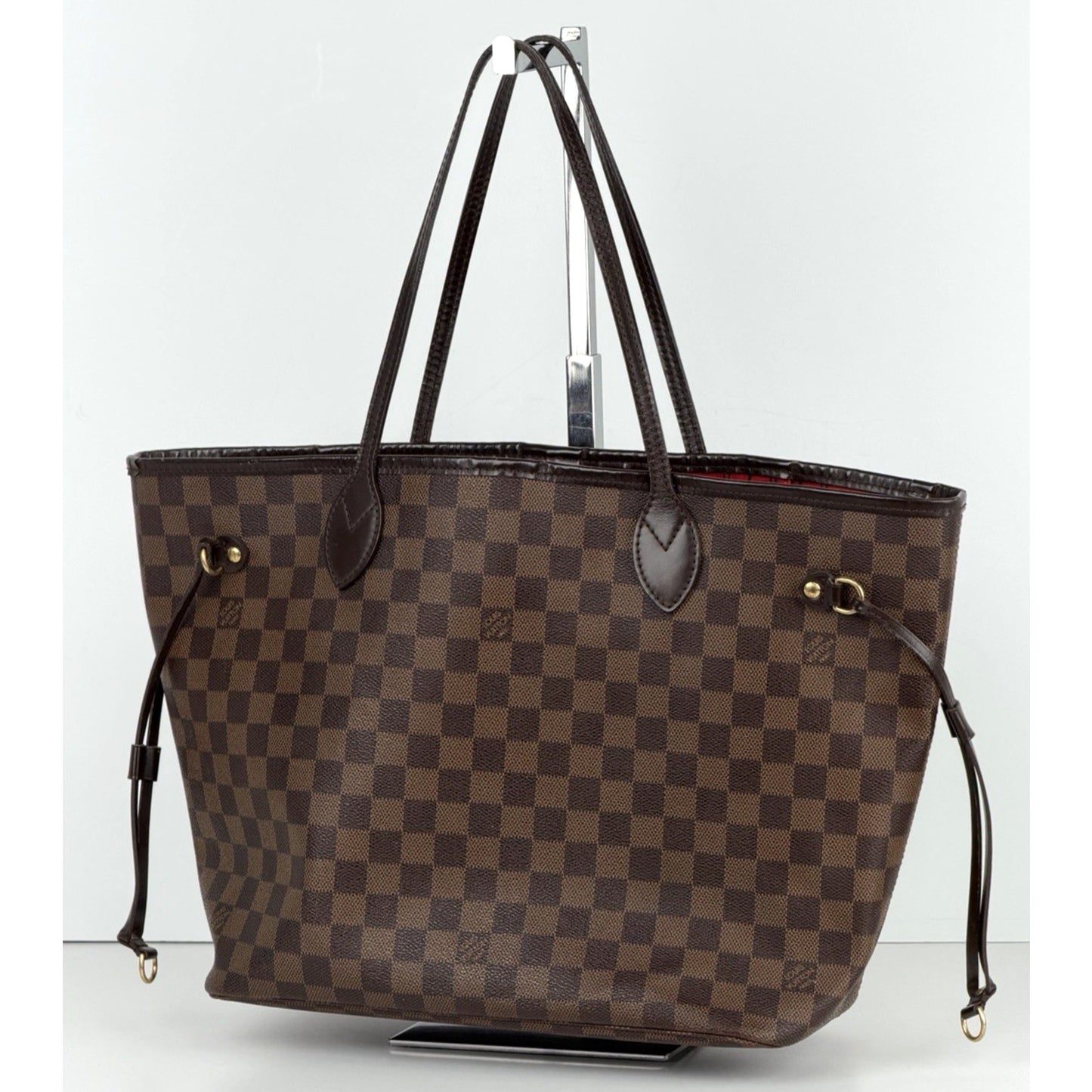 Louis Vuitton Neverfull MM Tote Bag in Damier Ebene Coated Canvas 2010 S