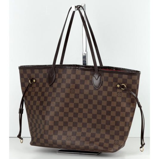 Louis Vuitton Neverfull MM Tote Bag in Damier Ebene Coated Canvas 2010 S