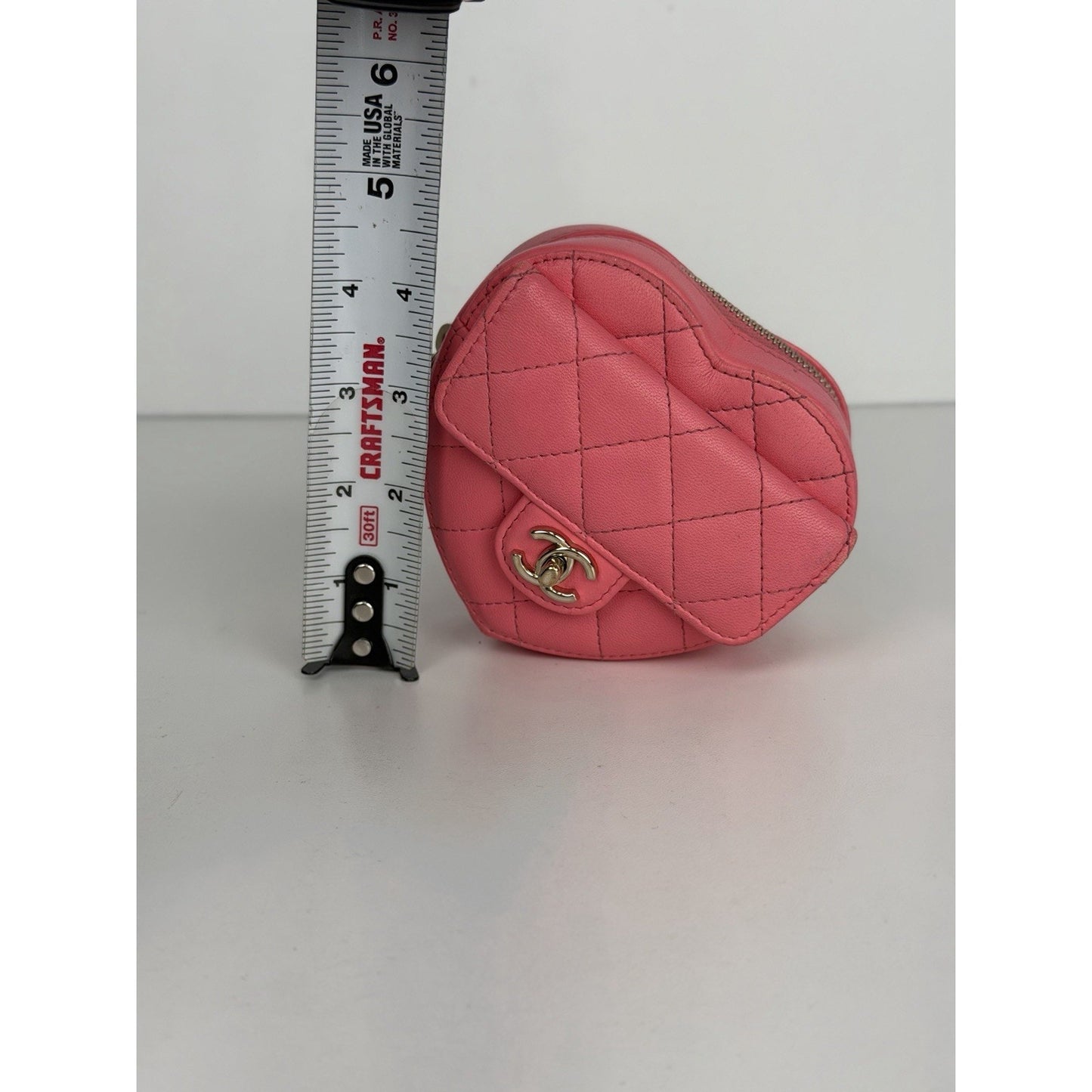 Chanel CC In Love Heart Waist Belt & Shoulder Bag in Pink Quilted Lambskin E-2