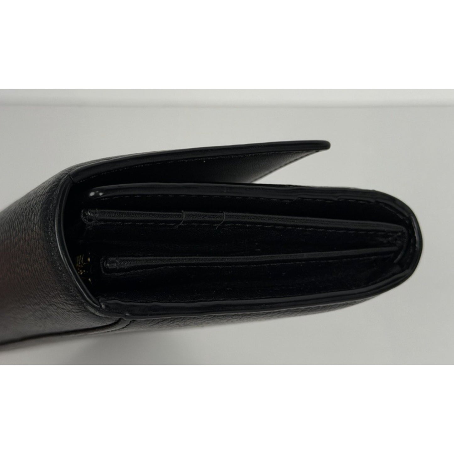 MCM Leather Trifold Continental Wallet in Black