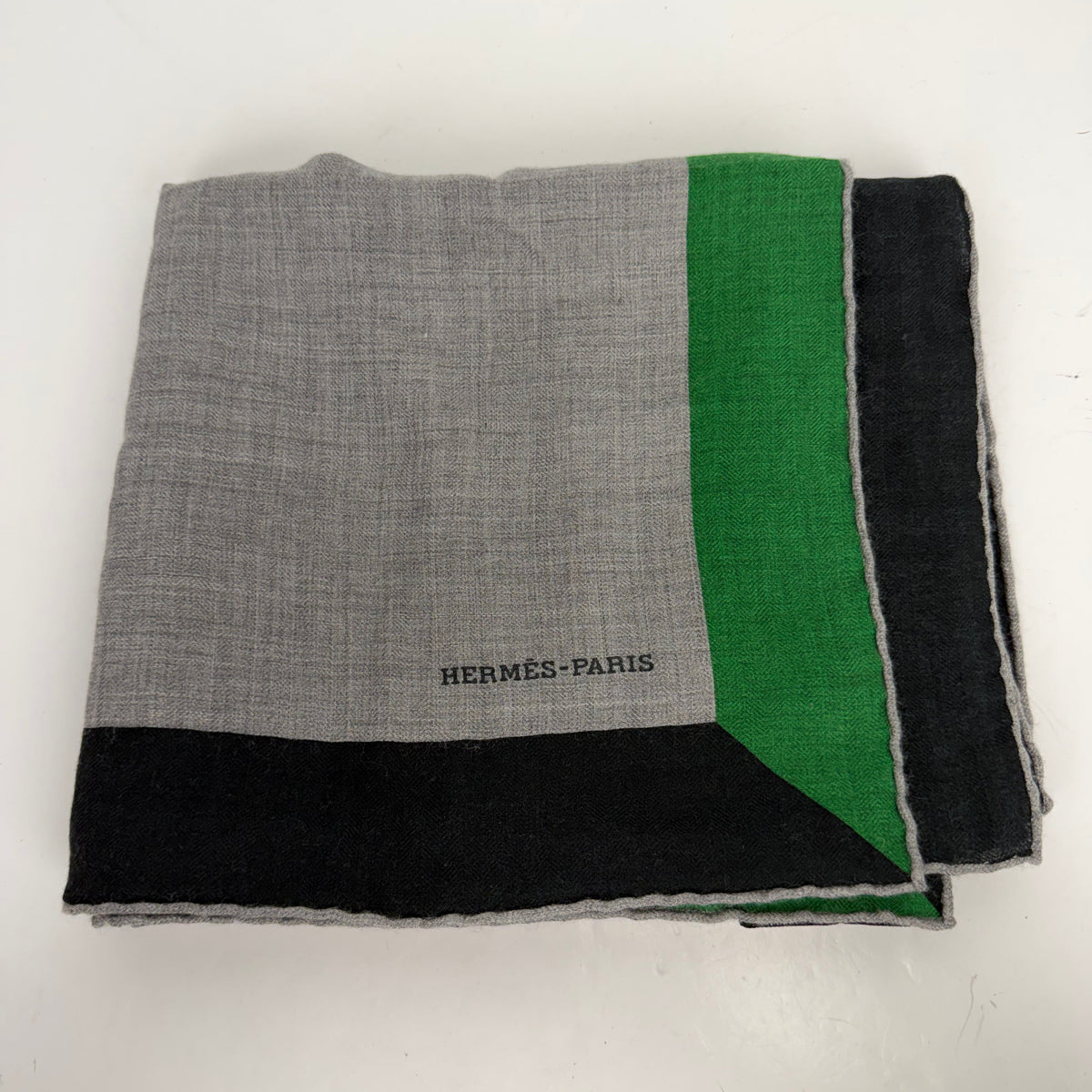 Hermes Shawl in Grey Cashmere & Silk Y