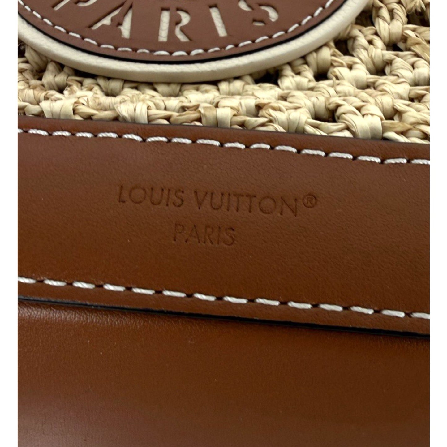 Louis Vuitton Noe BB Bag in Natural Woven Raffia with Leather Trim E-8
