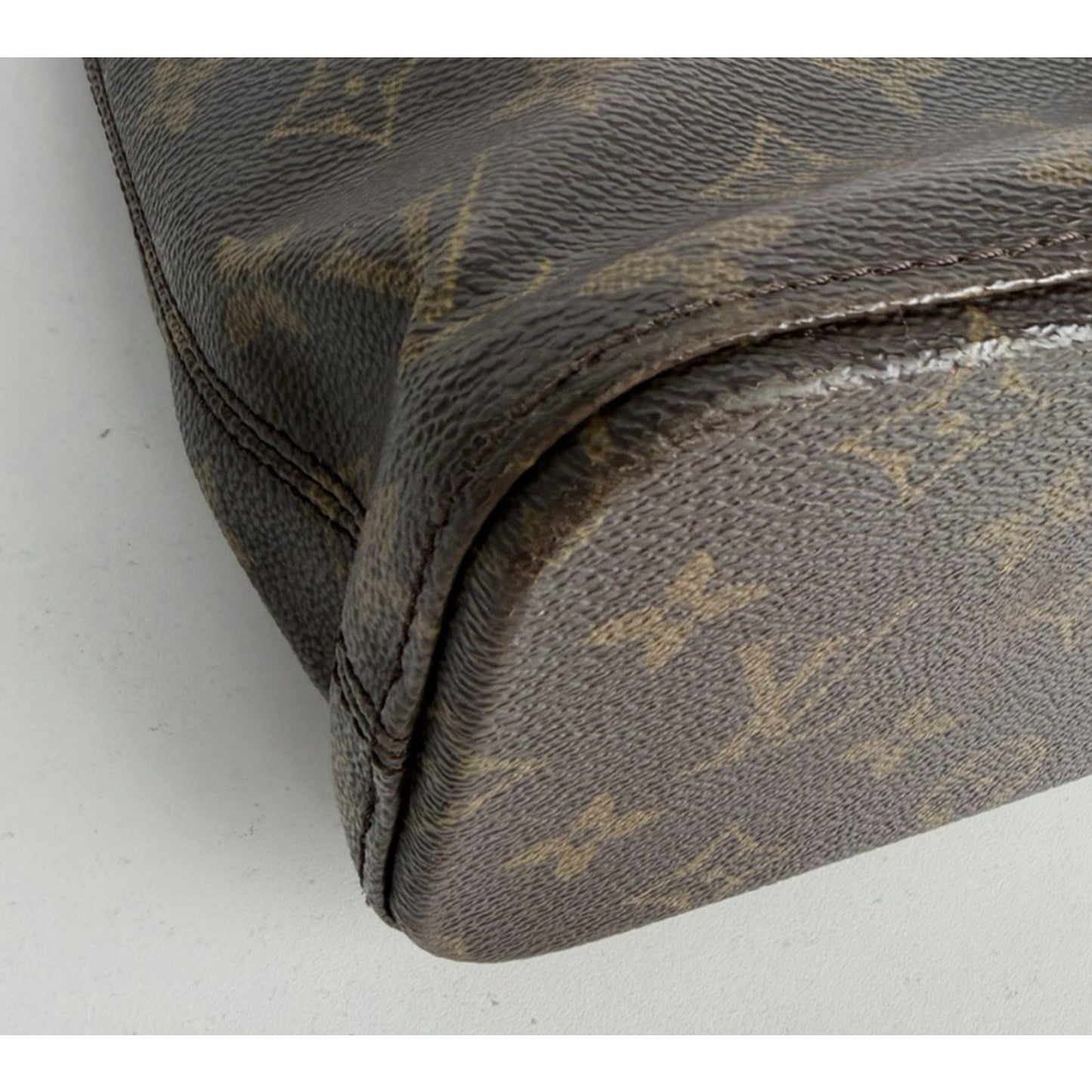 Louis Vuitton Cabas Mezzo Bag in Brown Monogram Coated Canvas Vintage 2002 S