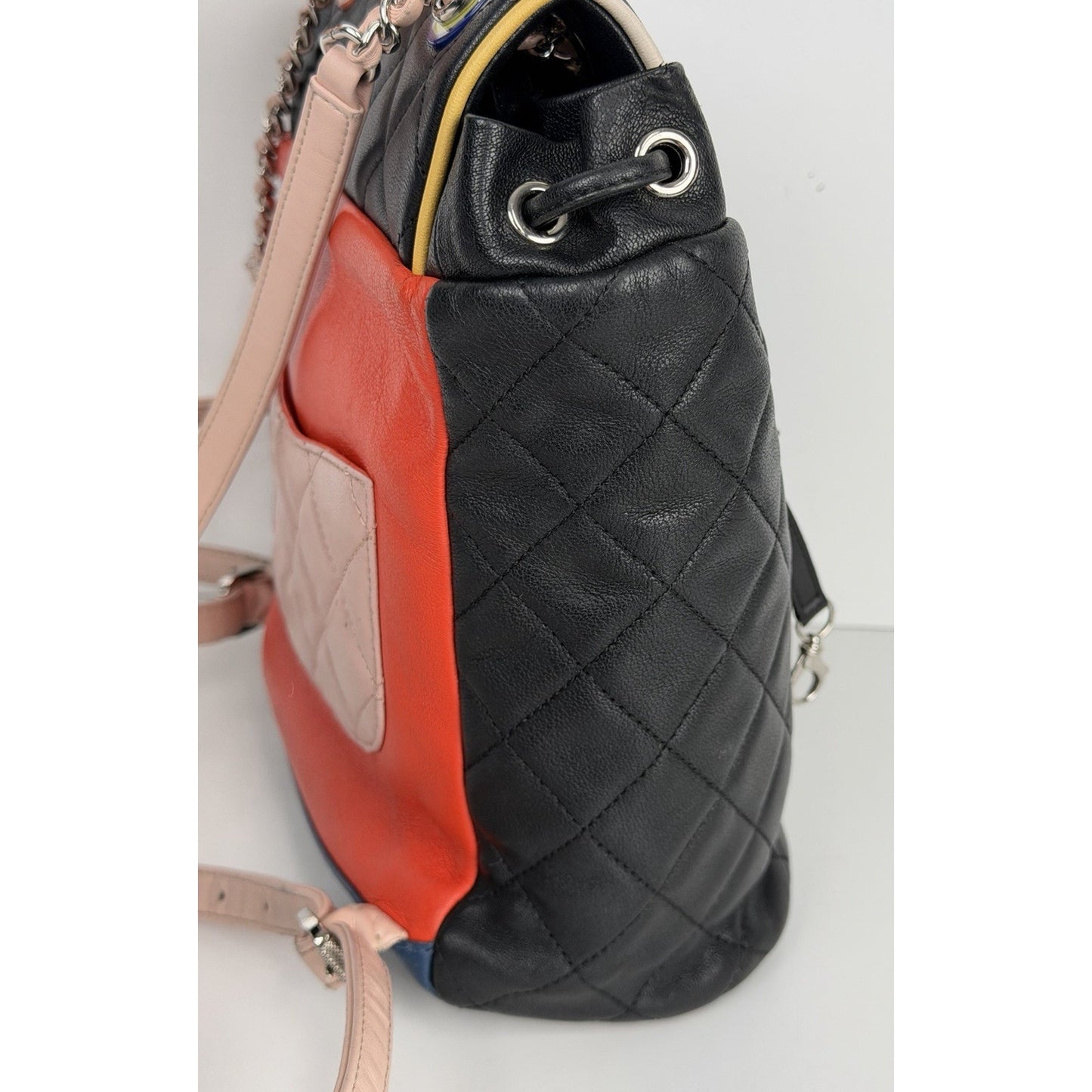 Chanel Cuba Urban Spirit Backpack Quilted Black Lambskin&Multicolor Trim 2017 D8