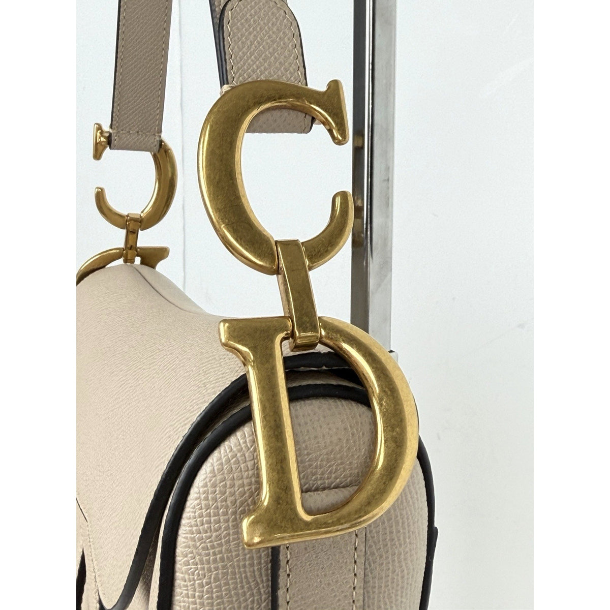 Christian Dior Saddle Bag in Beige Latte Grained Calfskin Leather 2025 D-05