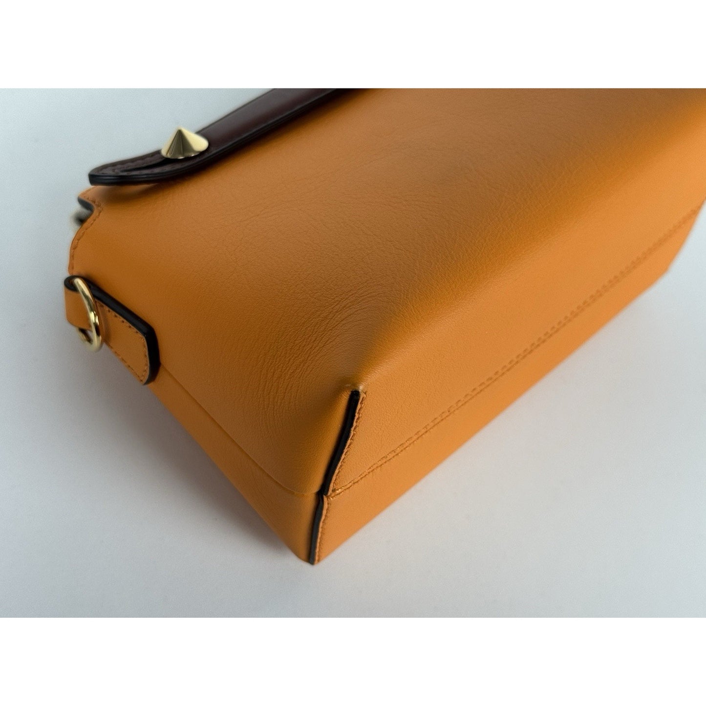 Fendi By The Way Leather Handbag Orange and Brown D-1