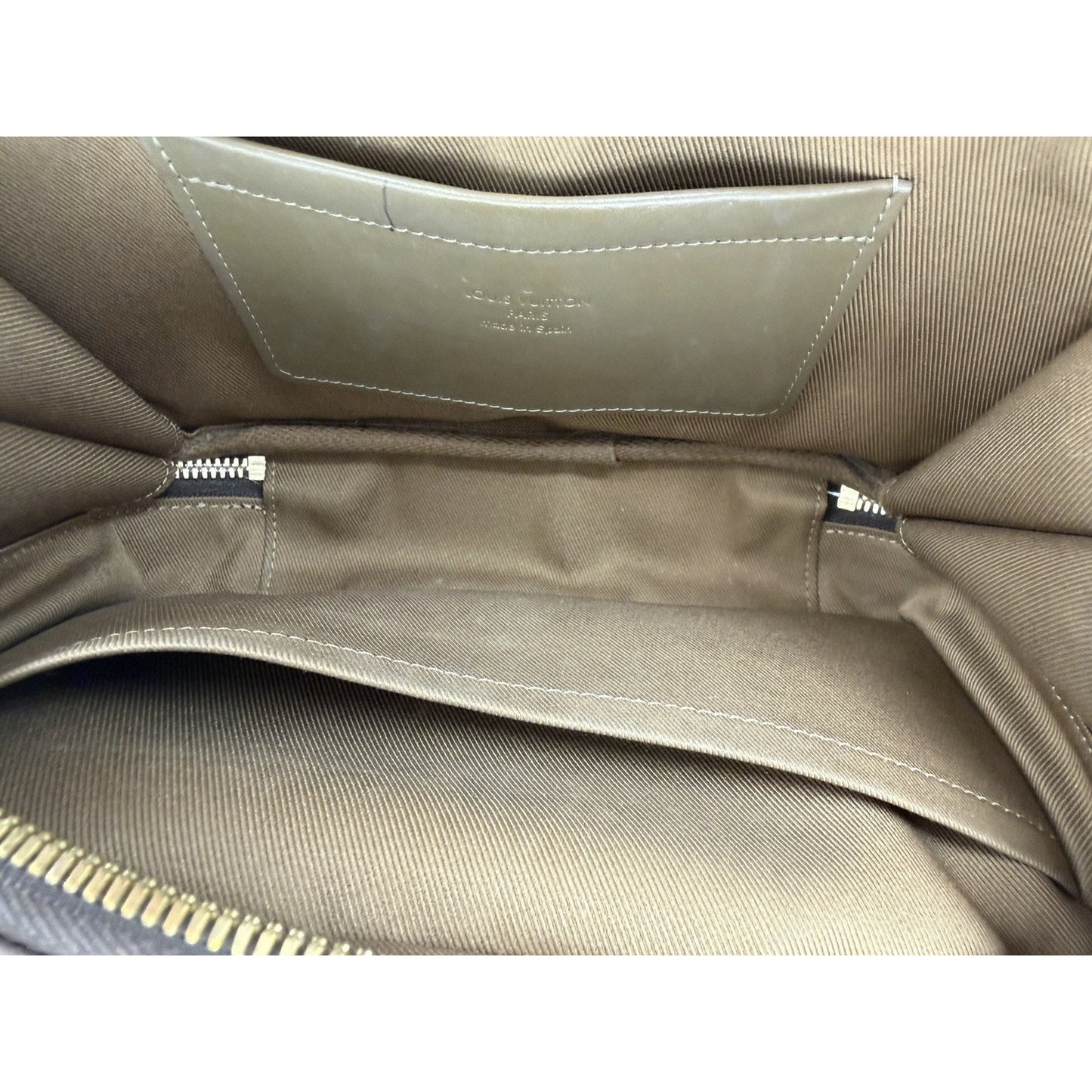 Louis Vuitton Utility Shoulder Bag in Brown LV Monogram Coated Canvas NFC E-1