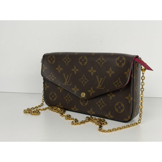 Louis Vuitton Felicie Pochette in Monogram Coated Canvas Handbag 2020 D4