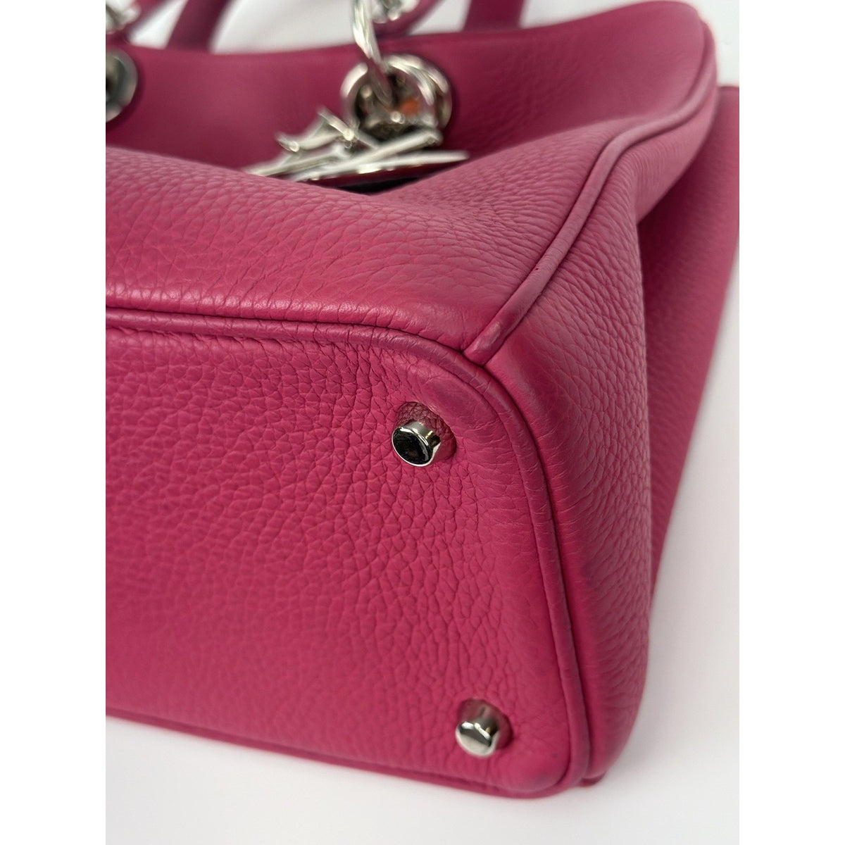 Christian Dior Diorissimo Bag Medium in Fuchsia Calfskin Leather 2014 S