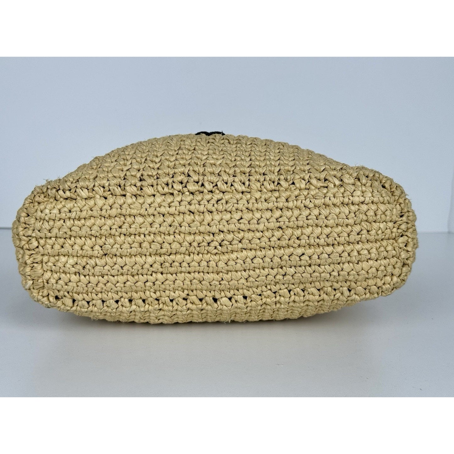 Prada Raffia Tote Bag Beige with Embroidered Logo B-2