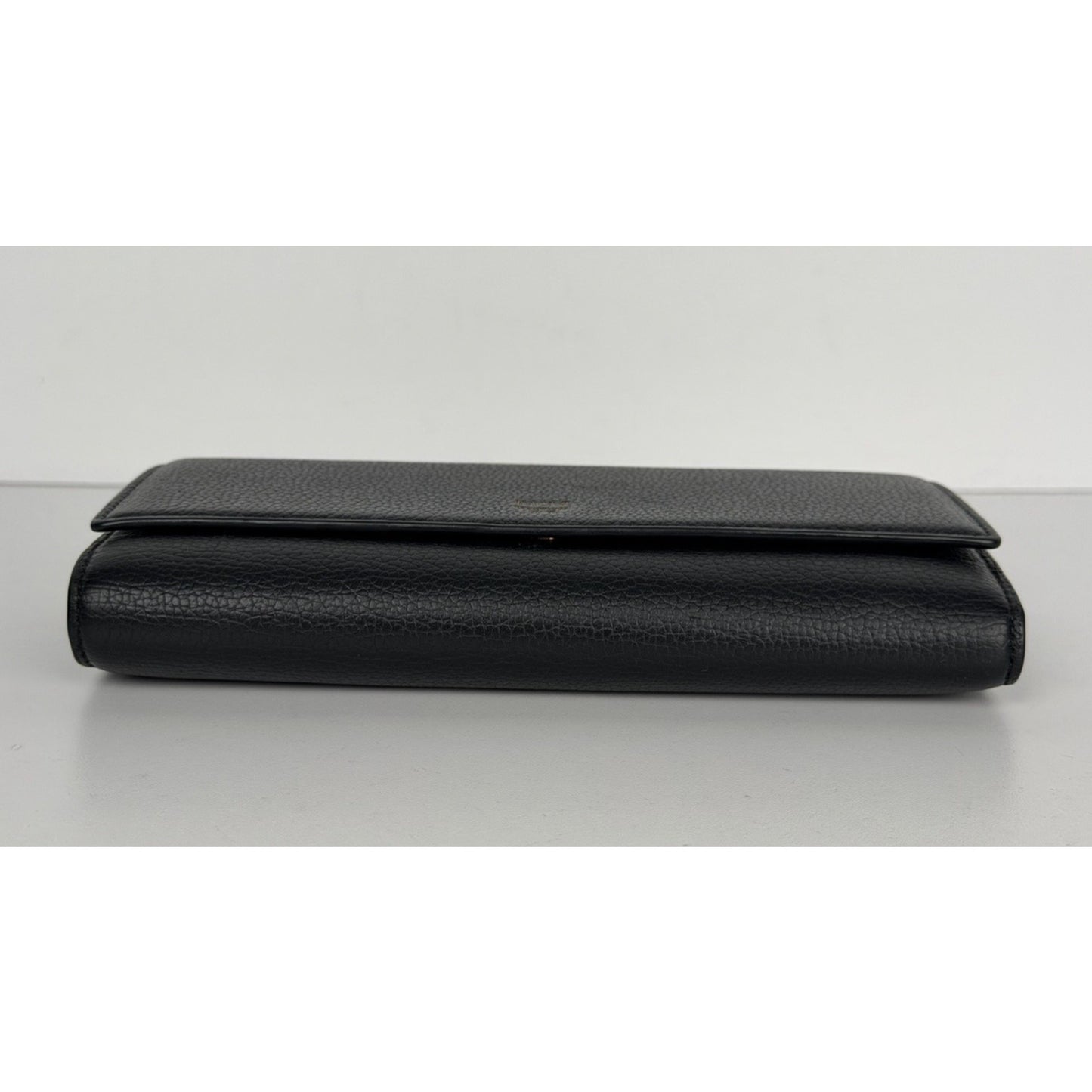 MCM Leather Trifold Continental Wallet in Black