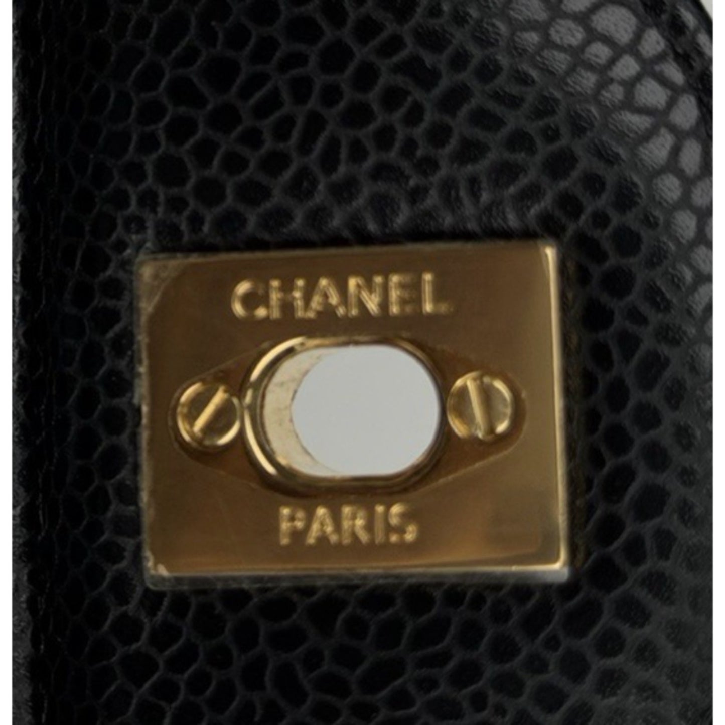 Chanel Classic Double Flap Jumbo Shoulder Bag Black Caviar Leather NFC F1