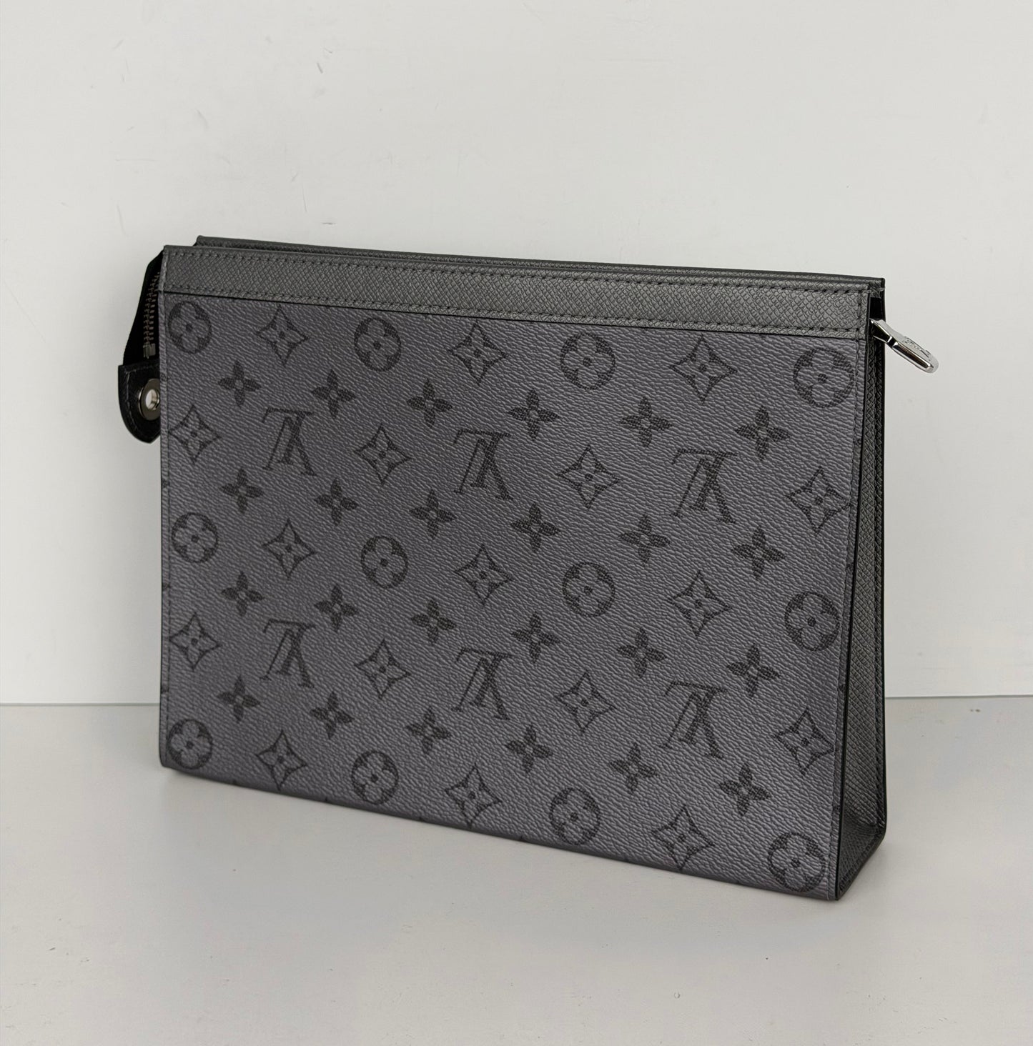 Louis Vuitton Voyage Pochette Bag MM Men's in Monogram Eclipse Coated Canvas NFC Y