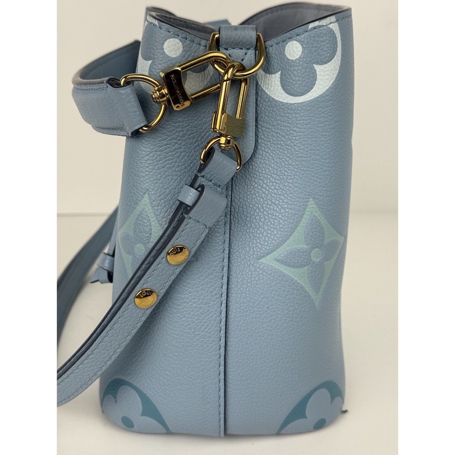 LOUIS VUITTON Giant Monogram Neonoe BB Blue Empriente Women's Shouder Bag