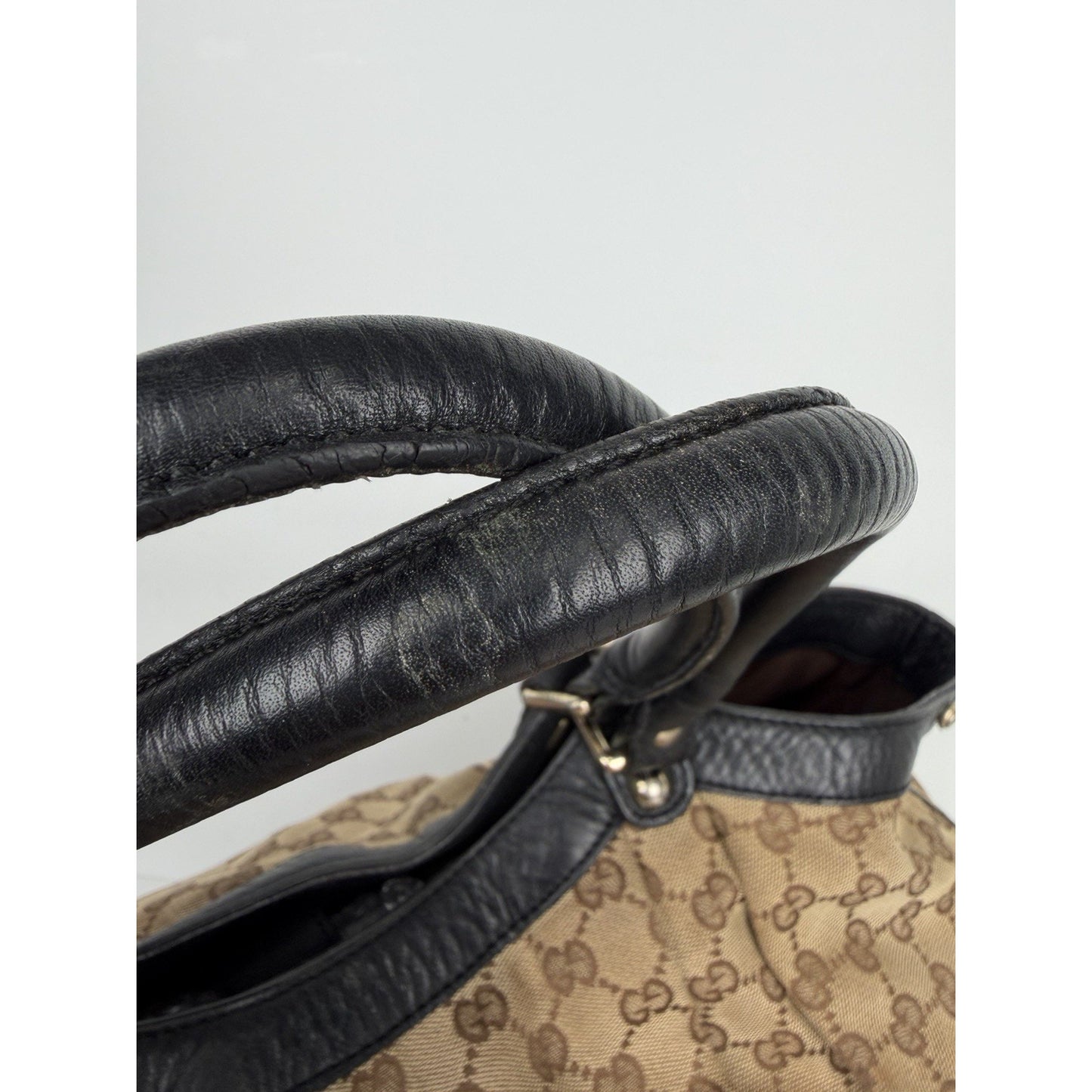 Gucci Sukey Tote Bag Large GG Beige Monogram Canvas and Leather S