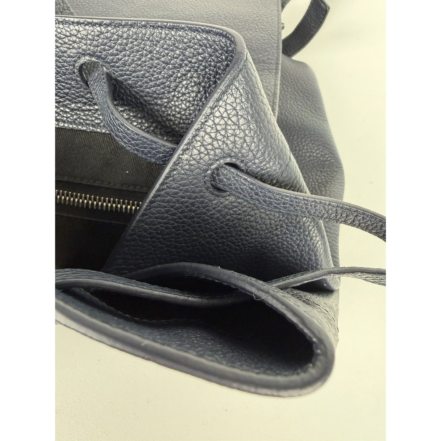 Saint Laurent Backpack Sac de Jour Grained Navy Calfskin Leather