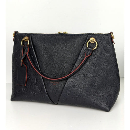 Louis Vuitton V Tote Shoulder Bag MM in LV Monogram Empreinte Leather 2019 S21