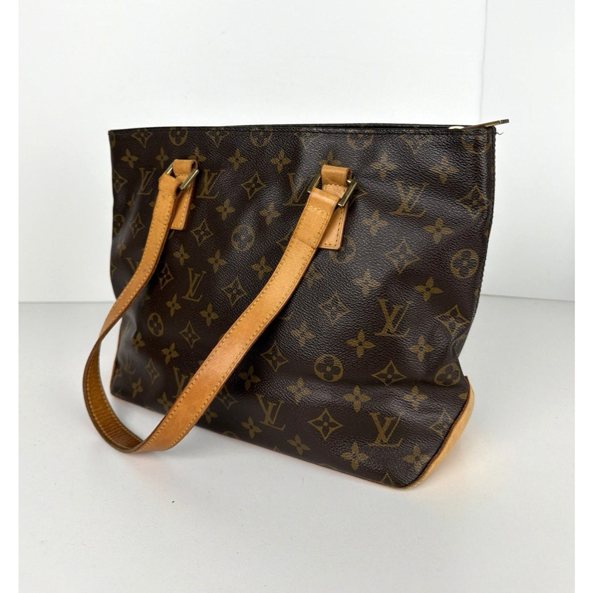 Louis Vuitton Cabas Piano Tote Bag in Brown LV Monogram Coated Canvas 2005 S09