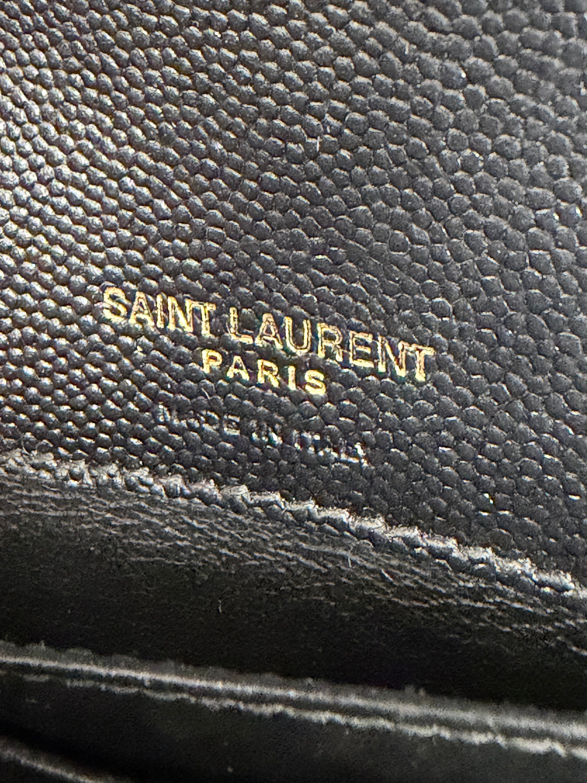 Saint Laurent Kate Belt Bag in Black Grain De Poudre Leather YS12