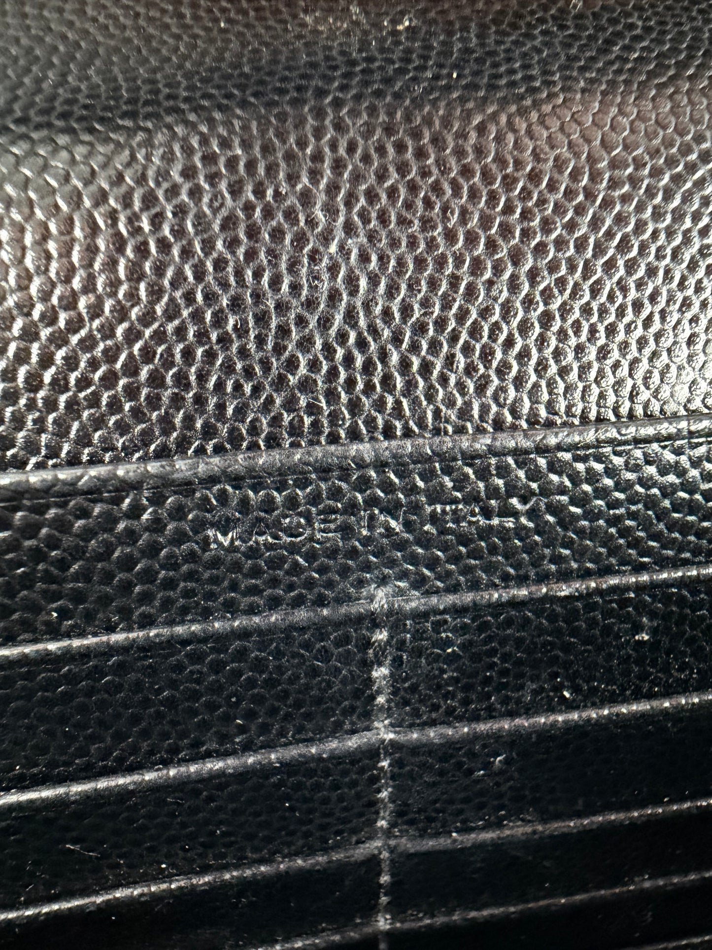 Saint Laurent Cassandre Wallet on Chain Bag in Black Grain De Poudre Leather YS-03