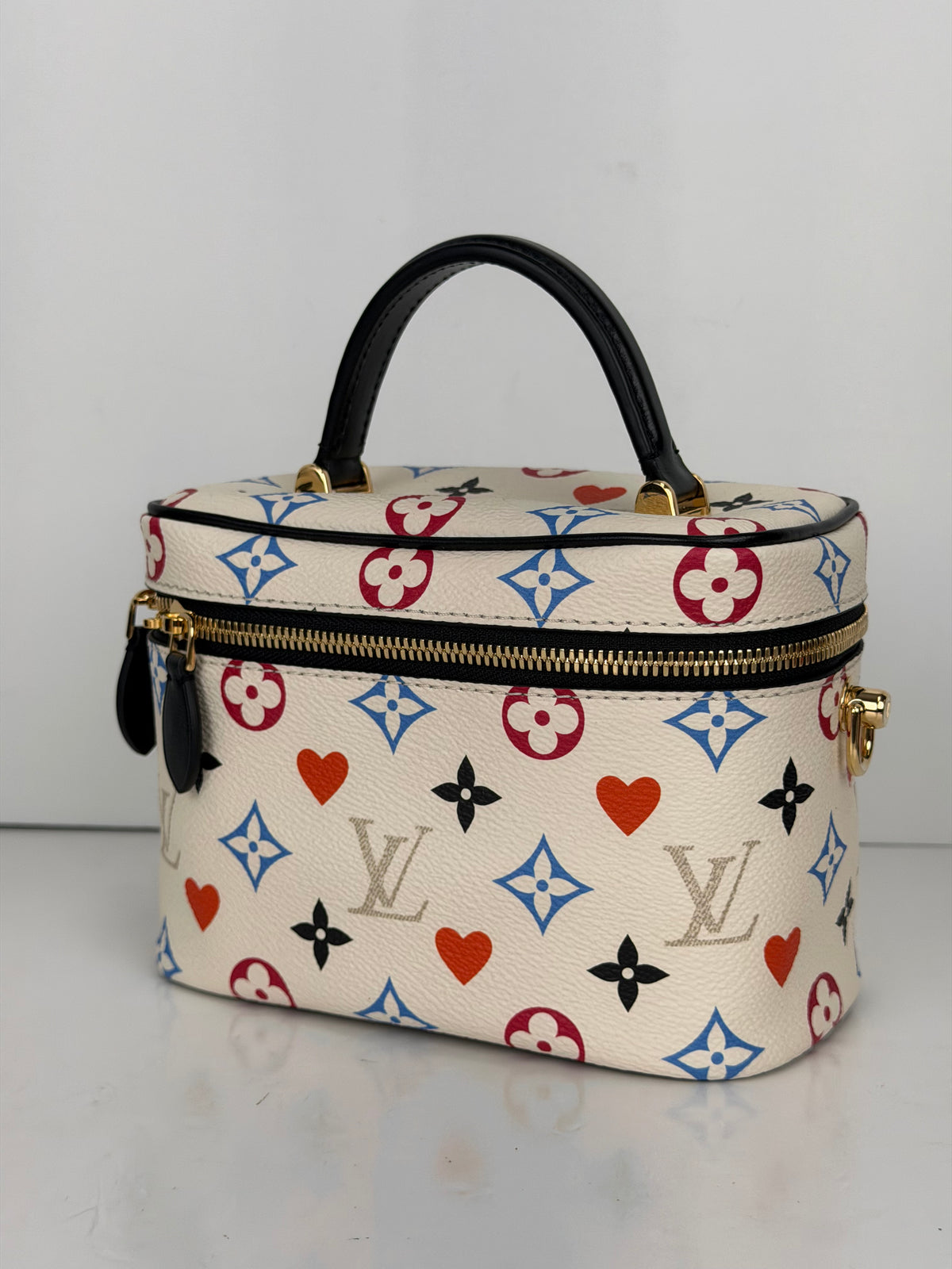 Louis Vuitton Game On Vanity Top Handle/Shoulder Bag in White & Multicolor Coated Canvas 2020 YF5