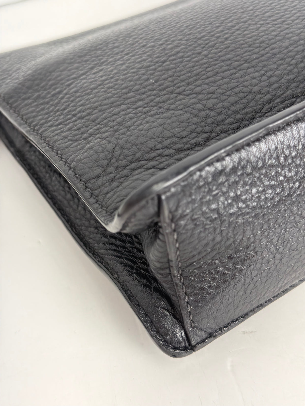PRADA Vitello City Clutch Bag in Black Vitello Leather YS14