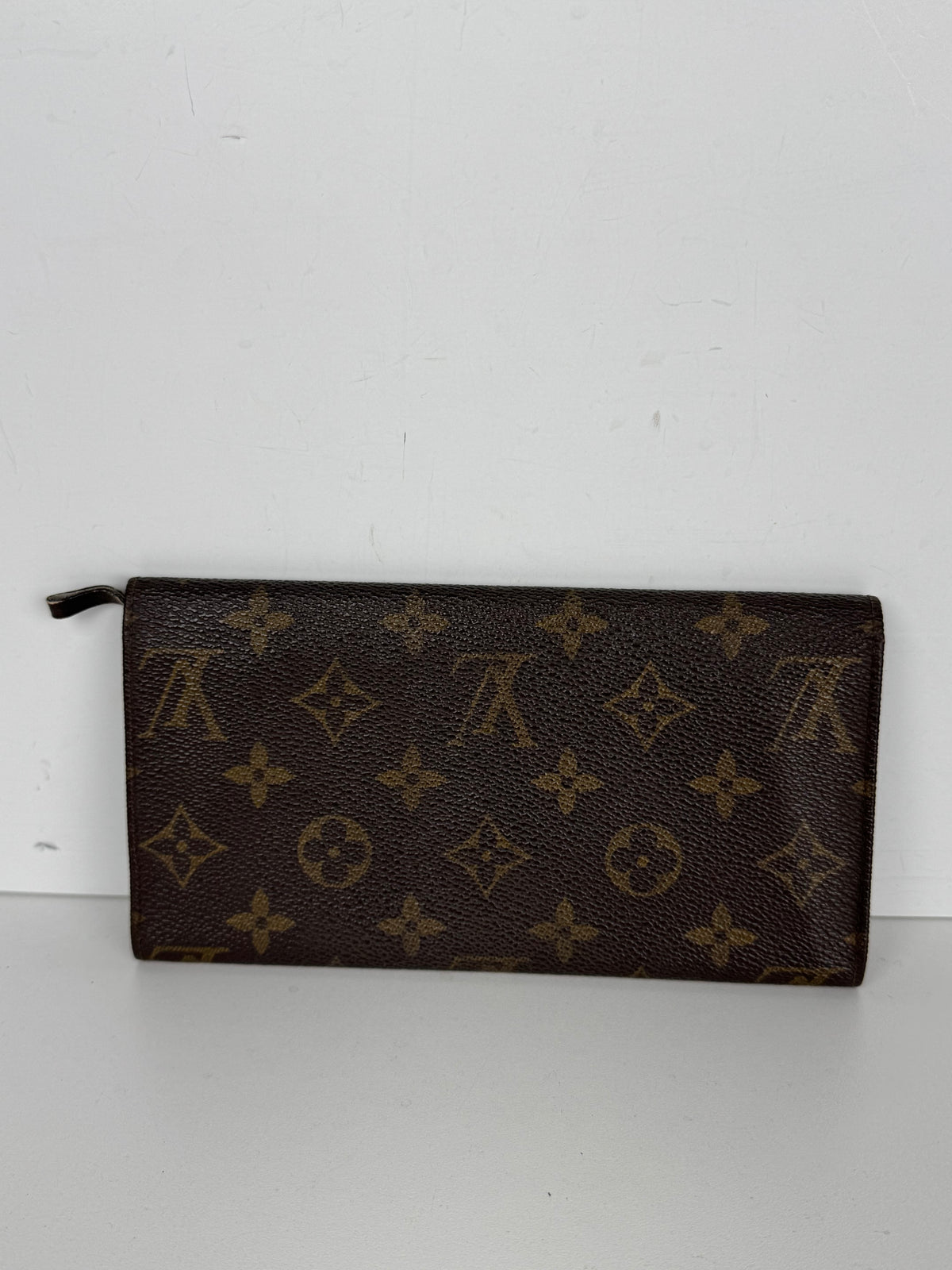Louis Vuitton Long Wallet in Brown Monogram Coated Canvas Vintage K1
