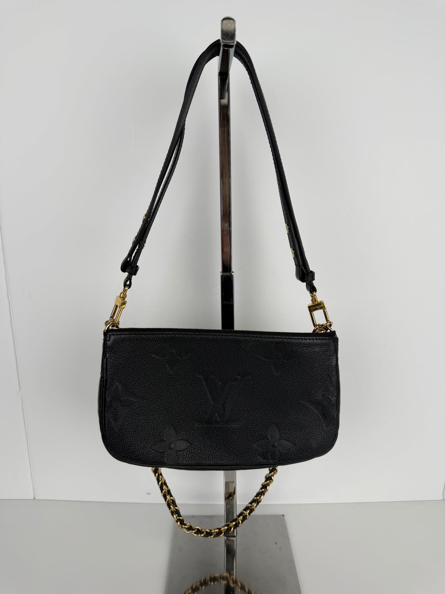 Louis Vuitton Multi Pochette Bag in Black Monogram Empreinte Leather NFC C-9