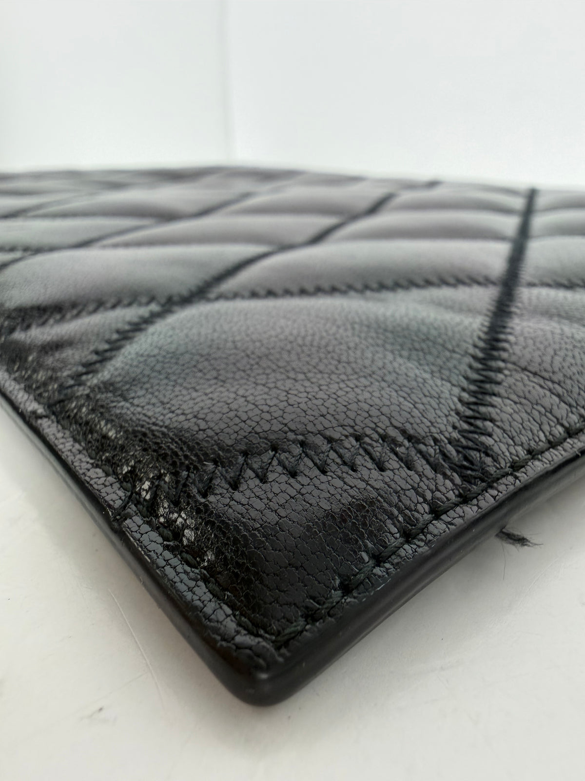 Givenchy GV3 Medium Pouch in Black Diamond Quilted Goatskin YS14
