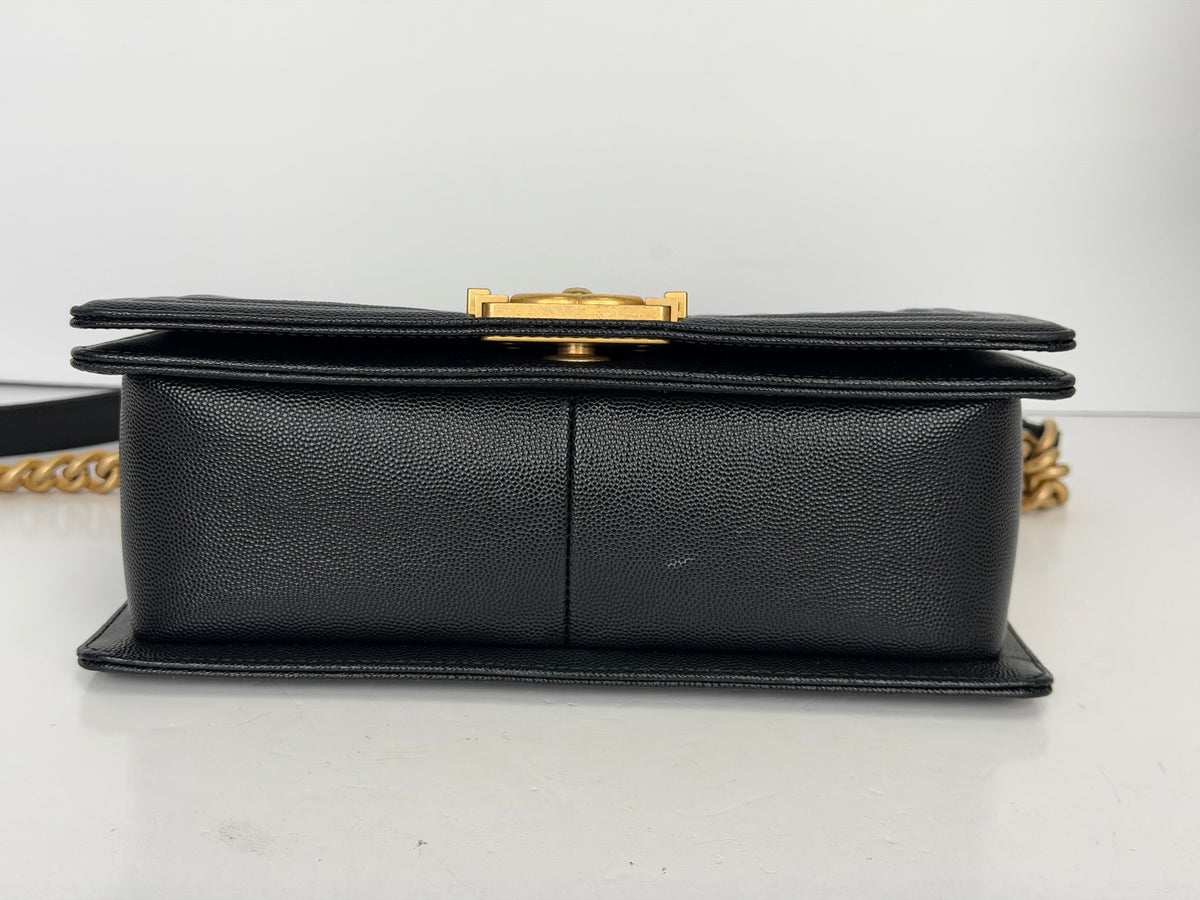 Chanel Boy Bag in Black Caviar Leather NFC YF-2