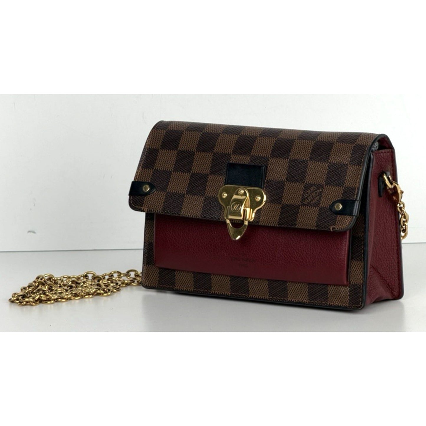 Louis Vuitton Vavin Wallet Bag on Chain in Damier Ebene Coated Canvas 2019 S