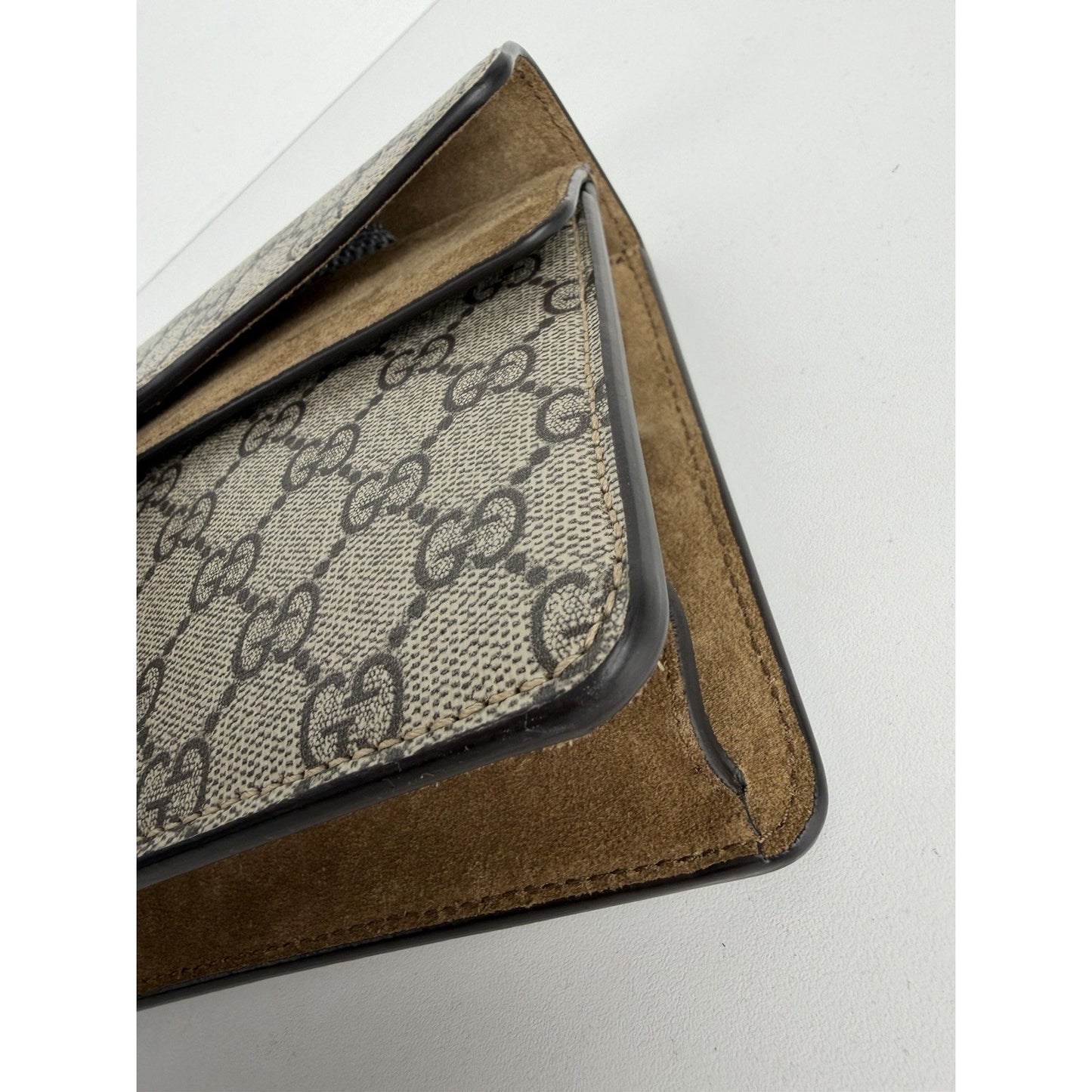 Gucci GG Supreme Monogram Dionysus Small Shoulder Bag Coated Canvas & Suede S15