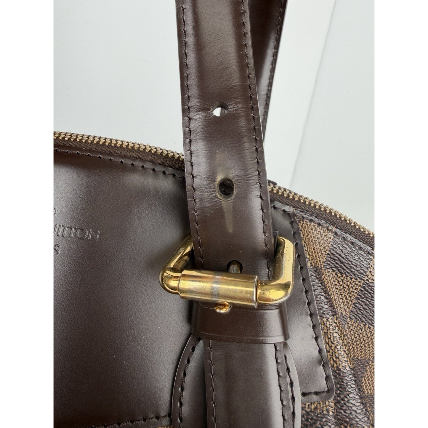 Louis Vuitton Verona MM Damier Ebene Shoulder Bag Brown Coated Canvas 2010 S14