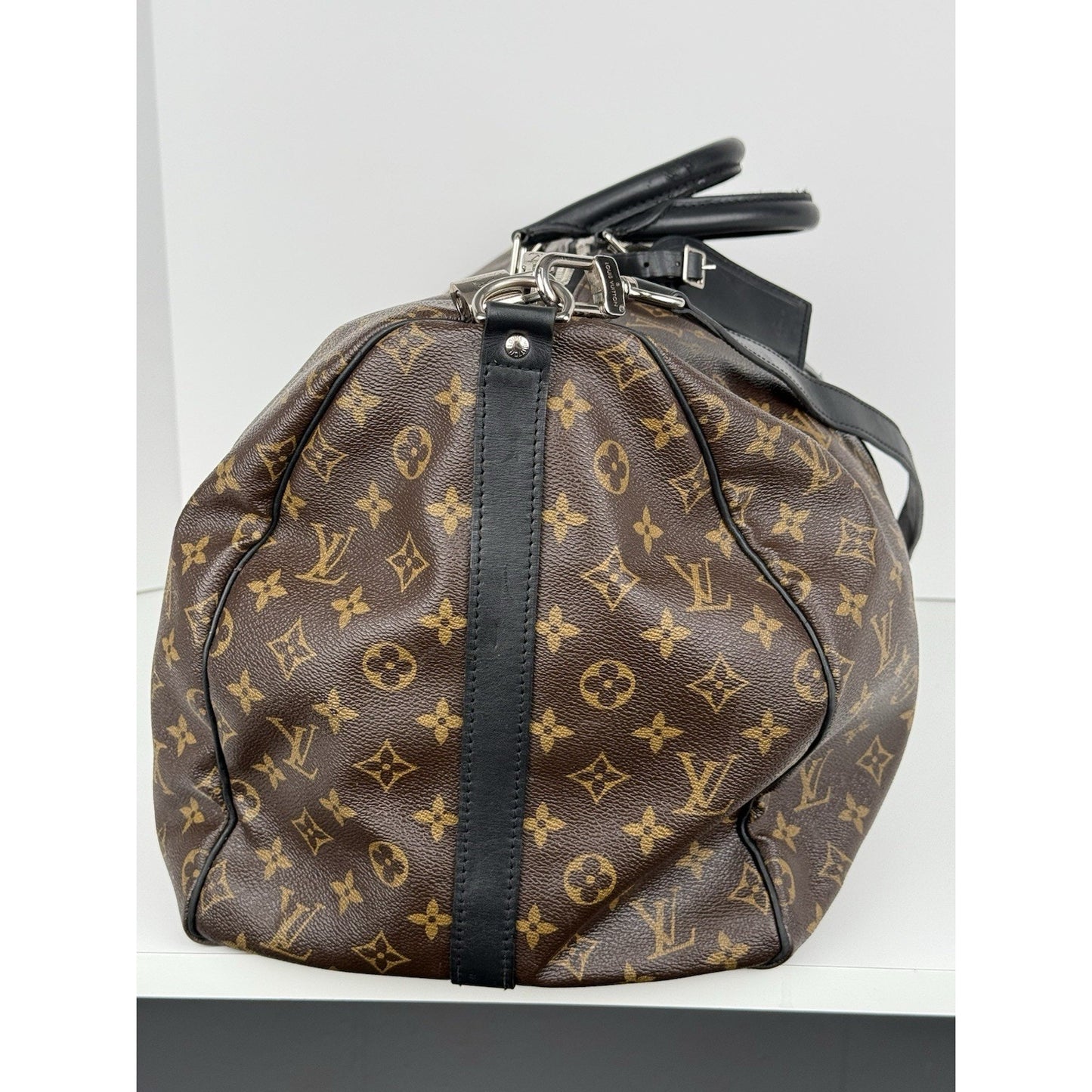 Louis Vuitton Keepall Bandouliere Bag Macassar Monogram Canvas 55