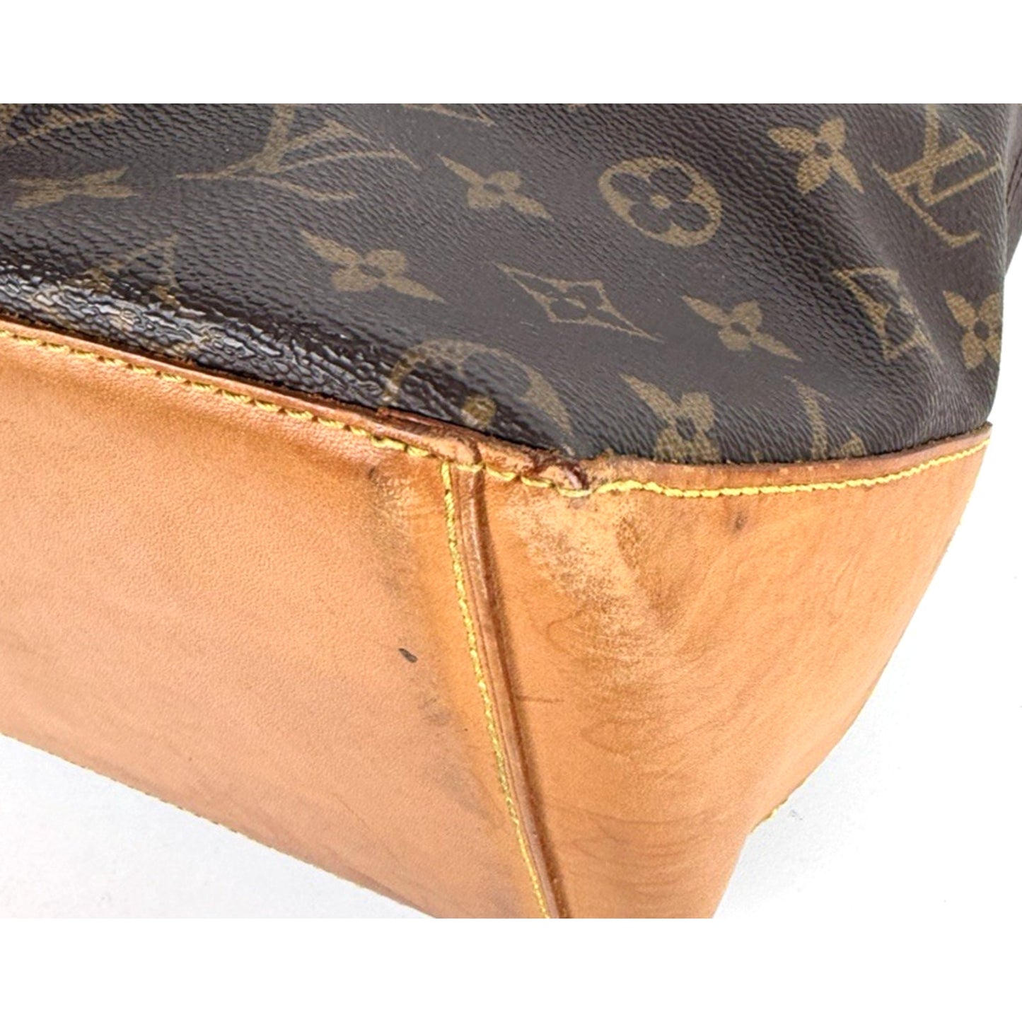 Louis Vuitton Cabas Mezzo Tote Bag in Brown Coated Canvas Vintage 2000 S06