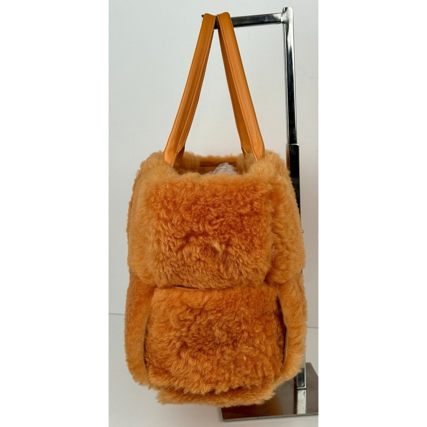 Bottega Veneta Arco Medium Intrecciato Shearling Leather Women's Tote