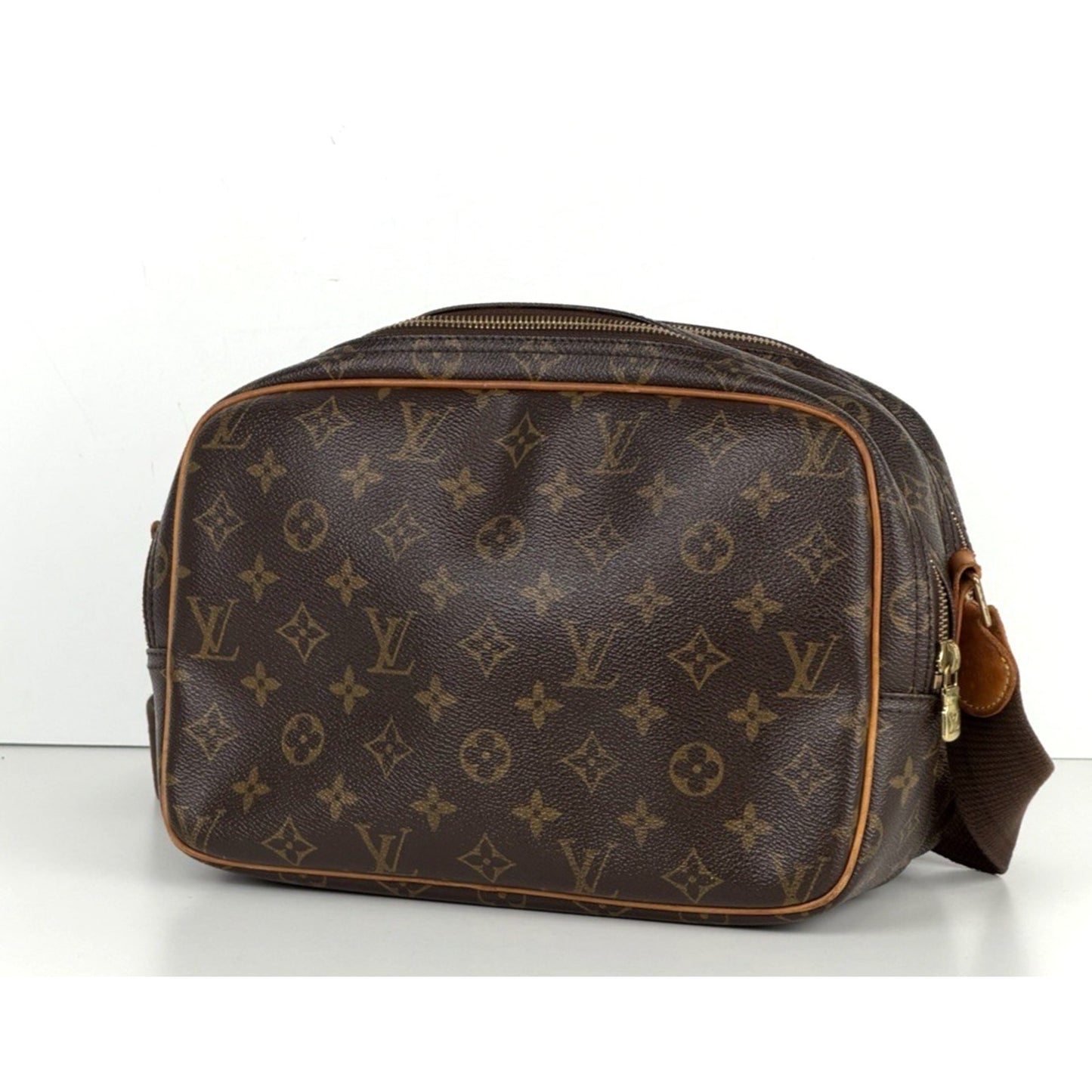 Louis Vuitton Monogram Reporter PM Crossbody Bag in Brown Coated Canvas 2004 S13
