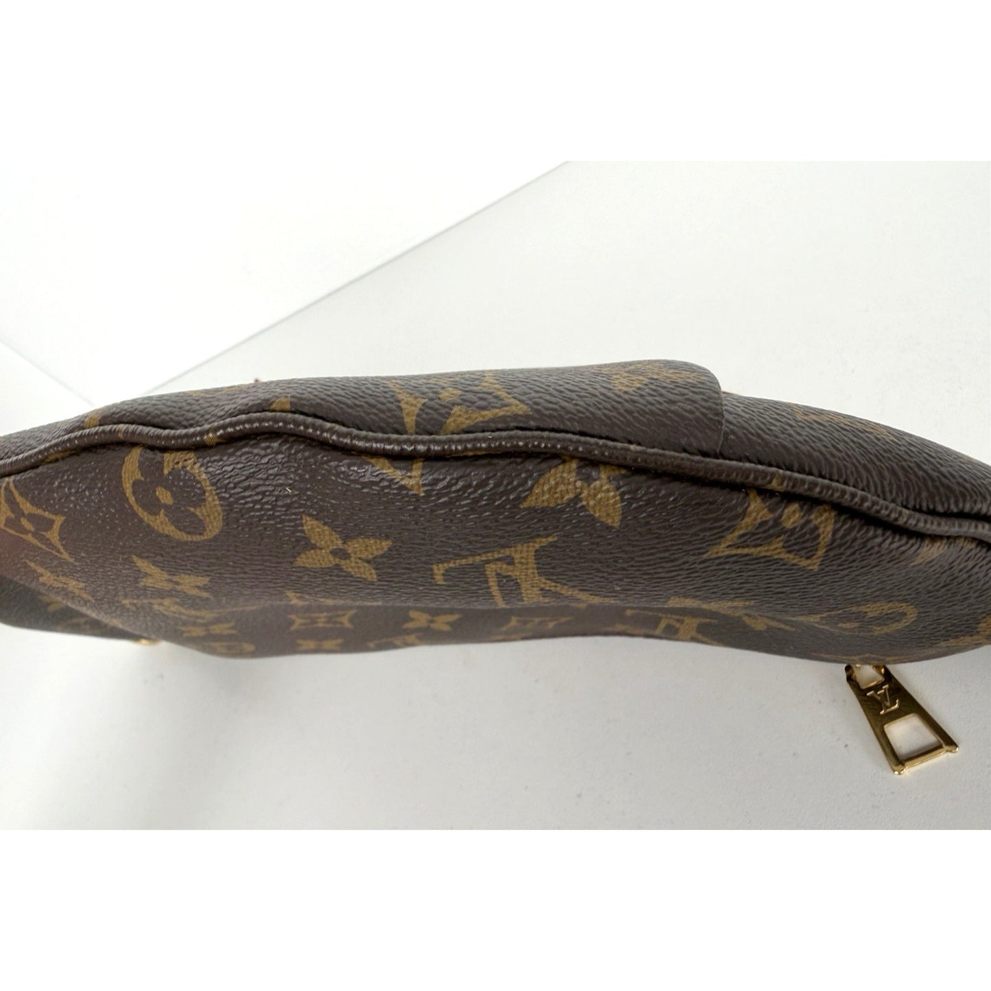 Louis Vuitton High Rise Bumbag in Brown Monogram Coated Canvas NFC D8