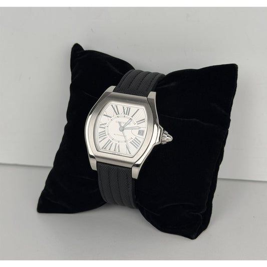 Cartier Roadster 3312 Tonneau-Shaped Case & Black Textured Rubber 41mm