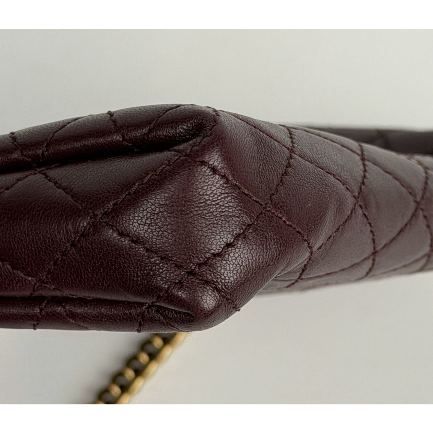 Saint Laurent Gaby Mini Bag Diamond-Quilted Leather Crossbody in Burgundy S07