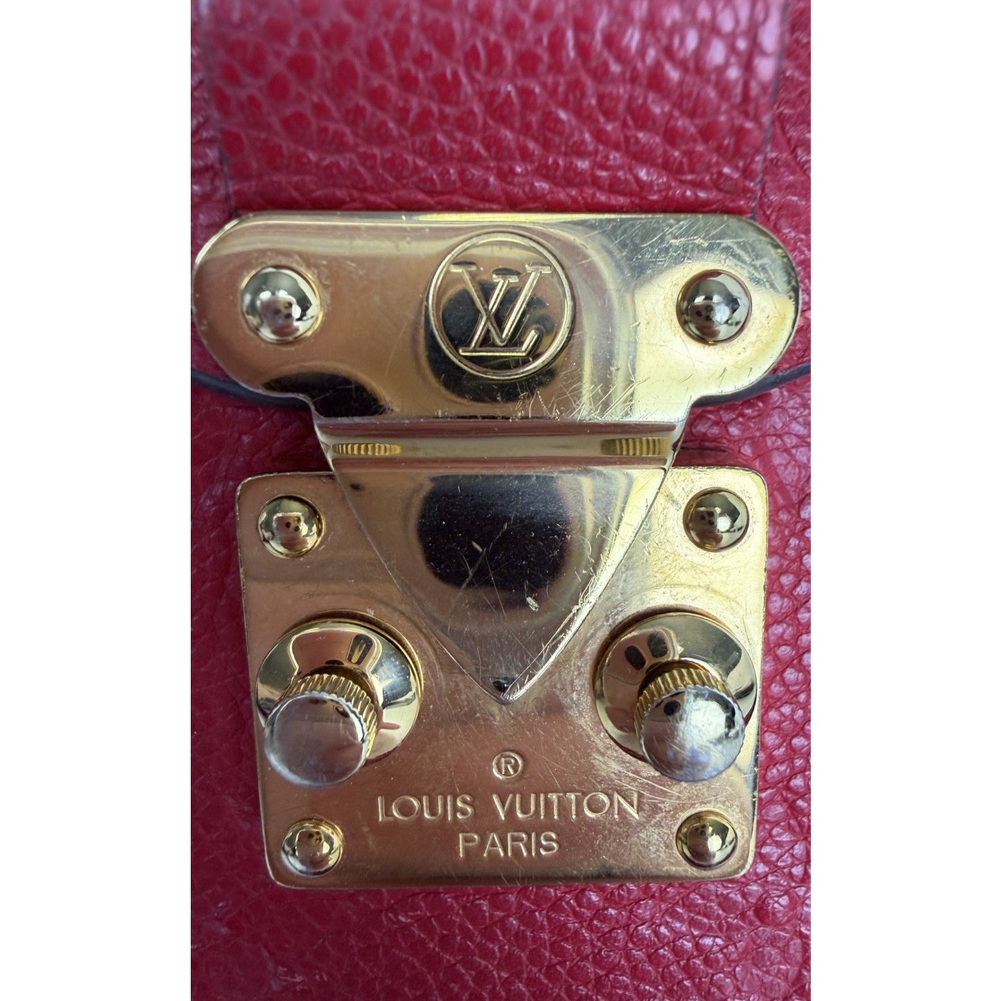 Louis Vuitton Pochette Metis Shoulder Bag Red Monogram Empreinte Leather 2018 B5