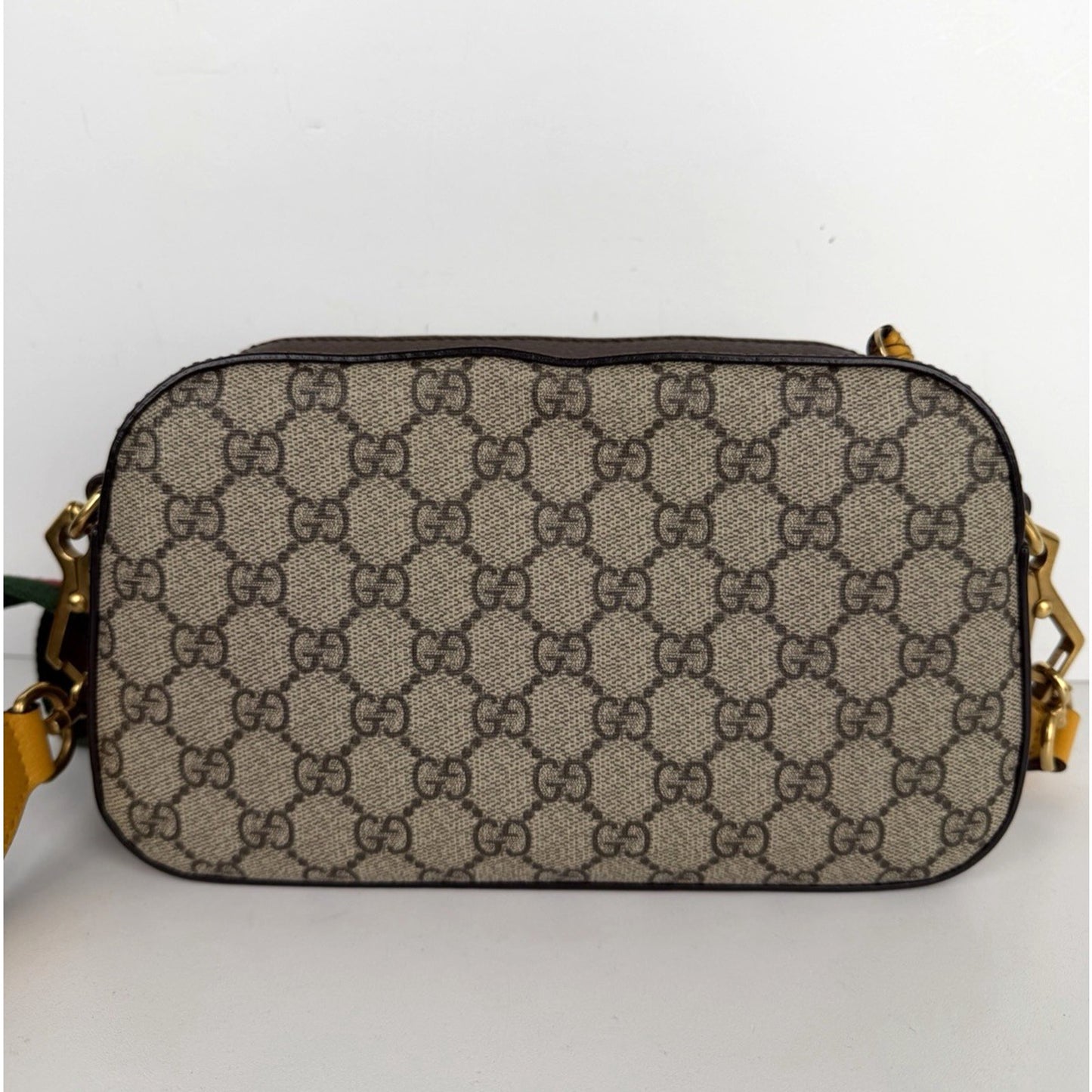 Gucci Neo Vintage Camera Shoulder Bag in Brown GG Supreme Coated Canvas S-09