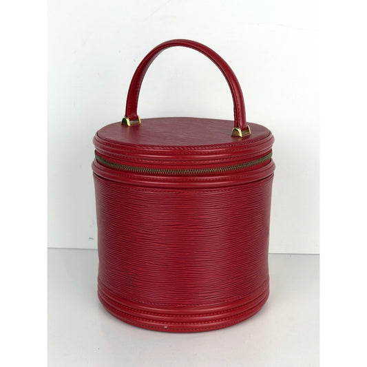 Louis Vuitton Cannes Vanity Bag Vintage in Vibrant Red Epi Leather 1995 S
