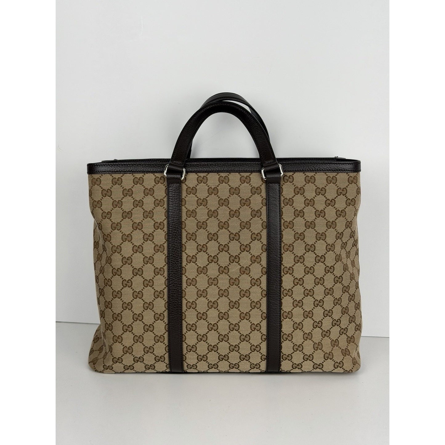 Gucci Joy Tote Bag Large in Brown GG Supreme Monogram Canvas S