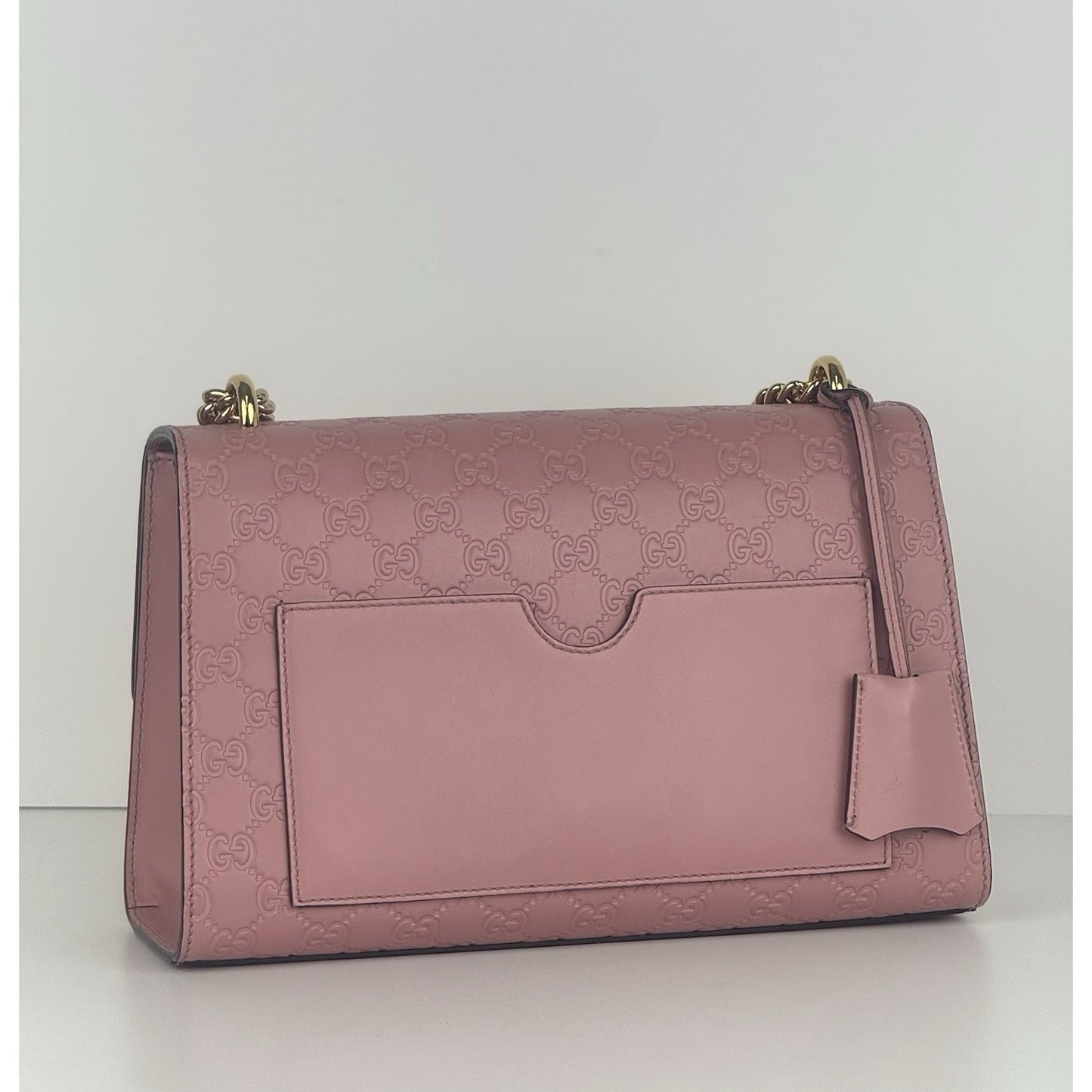 Gucci GG Signature Padlock Small Pink Leather Women’s Shoulder Bag