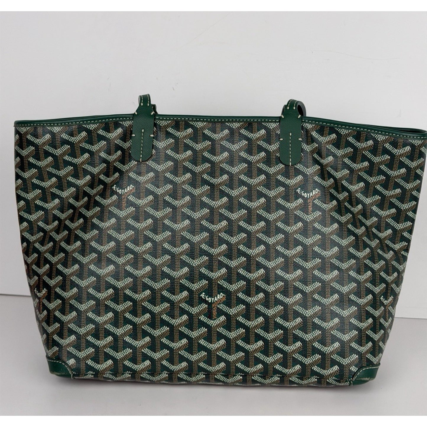 Goyard Saint Louis Medium Tote Green Goyardine Canvas B-2