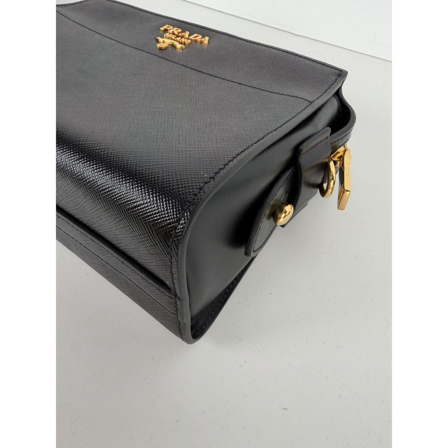 Prada Esplanade Crossbody Crossbody Bag in Black Saffiano Leather S-07