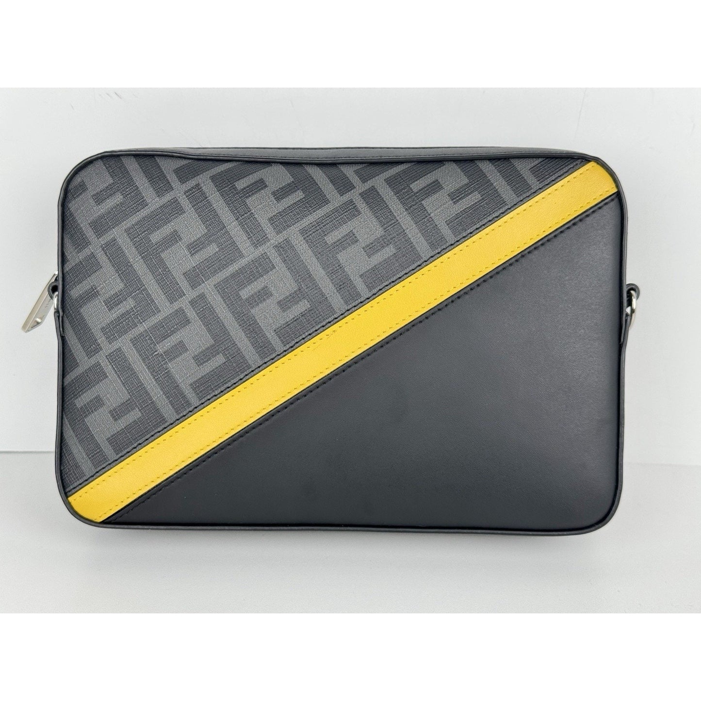 Fendi Diagonal Zucca Multicolor Camera Bag with Silver Hardware