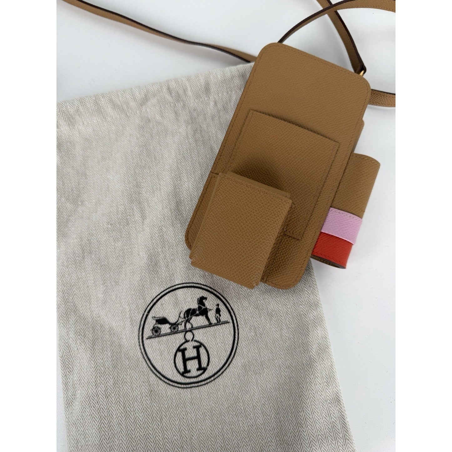 Hermes Hermesway Crossbody Phone Case Bag in Tri-Color Epsom 2022