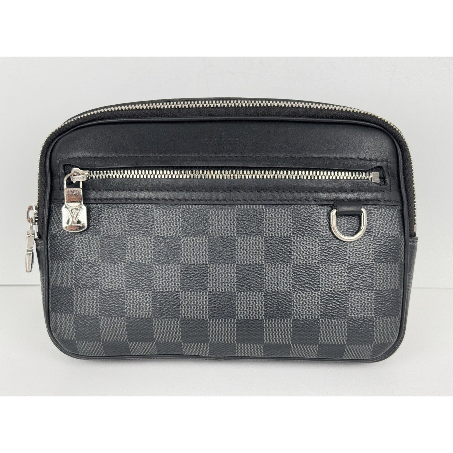 Louis Vuitton Damier Graphite Scott Messenger Bag Black with Silver Hardware C-1